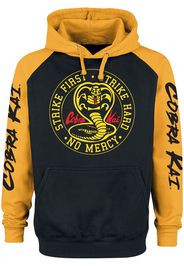 Cobra Kai - Strike First - Felpa con cappuccio - Uomo - nero giallo