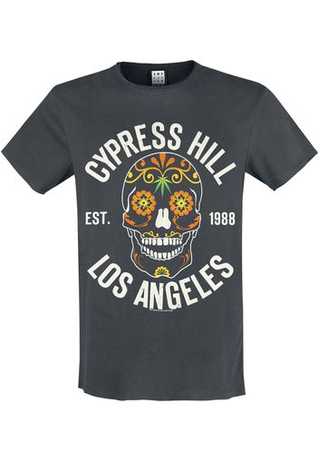 Cypress Hill - Amplified Collection - Floral Skull - T-Shirt - Uomo - carbone