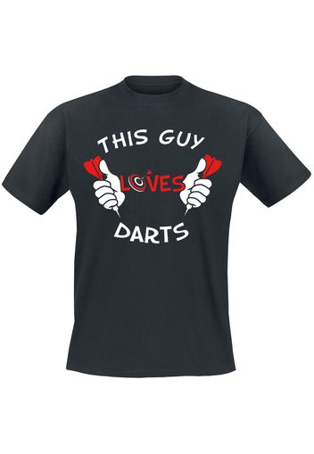 Darts - This Guy Loves Darts - T-Shirt - Uomo - nero