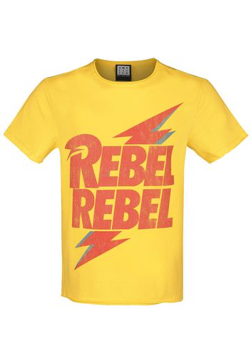 David Bowie - Amplified Collection - Rebel Rebel - T-Shirt - Uomo - giallo