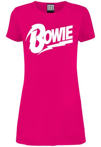 David Bowie - Amplified Collection - White Logo - Miniabito - Donna - rosa