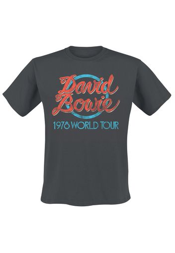 David Bowie - World Tour 1978 - T-Shirt - Uomo - nero