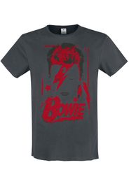 David Bowie - Amplified Collection - Aladdin Sane - T-Shirt - Uomo - carbone