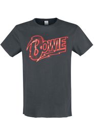 David Bowie - Amplified Collection - Neon Sign - T-Shirt - Uomo - carbone