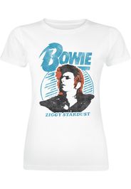 David Bowie - Ziggy Stardust Orange Hair - T-Shirt - Donna - bianco