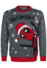 Deadpool - Ho! Ho! Ho! - Christmas jumper - Uomo - grigio rosso