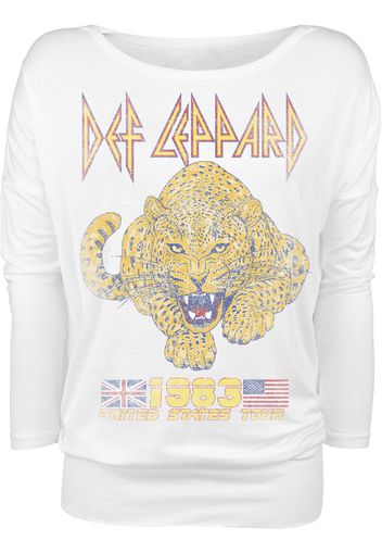 Def Leppard - US Tour 1983 - Maglia a maniche lunghe - Donna - bianco