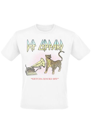 Def Leppard - Getcha Rocks Off - T-Shirt - Uomo - bianco