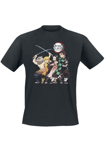 Demon Slayer - Group - T-Shirt - Uomo - nero