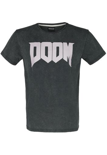 Doom - Logo - T-Shirt - Uomo - grigio scuro