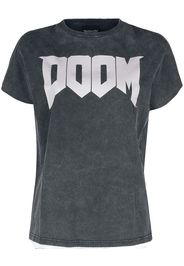 Doom - Logo - T-Shirt - Donna - blu scuro