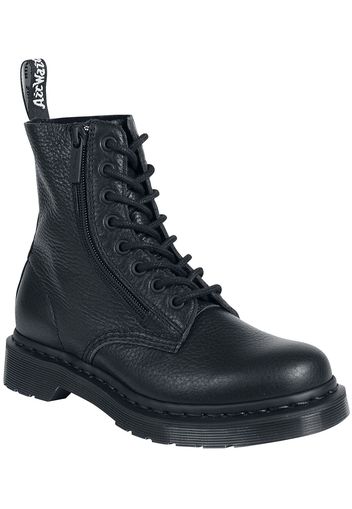 Dr. Martens - 1460 Pascal With Zip Black Aunt Sally - Stivali - Donna - nero