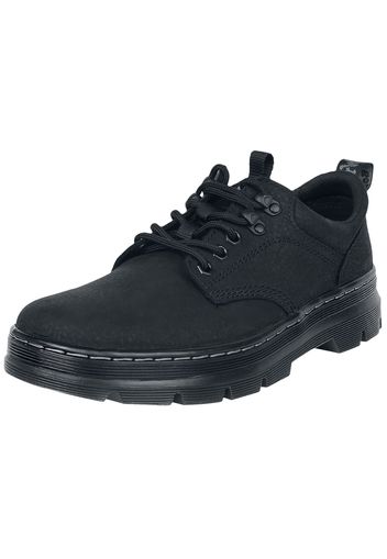 Dr. Martens - Reeder Leather - Black Milled Nubuck Wp - Scarpe stringate - Unisex - nero