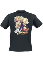 Dragon Ball - Z - Super Saiyans - T-Shirt - Uomo - nero