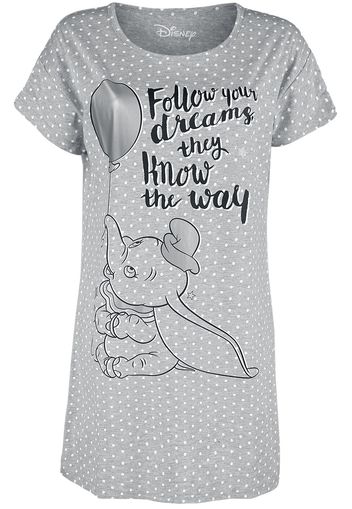 Dumbo - Follow Your Dreams - Camicia da notte - Donna - stampa allover