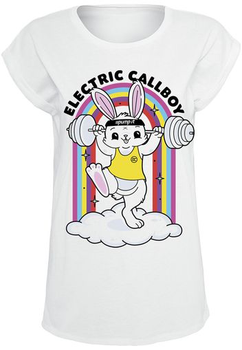 Electric Callboy - Pump It Bunny - T-Shirt - Donna - bianco