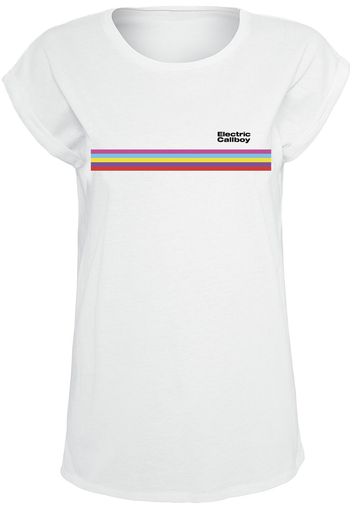 Electric Callboy - Stripe - T-Shirt - Donna - bianco