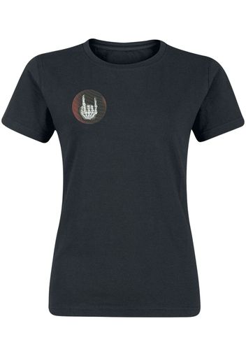 EMP Basic Collection - Schwarzes T-Shirt mit Lentikularbild - T-Shirt - Donna - nero
