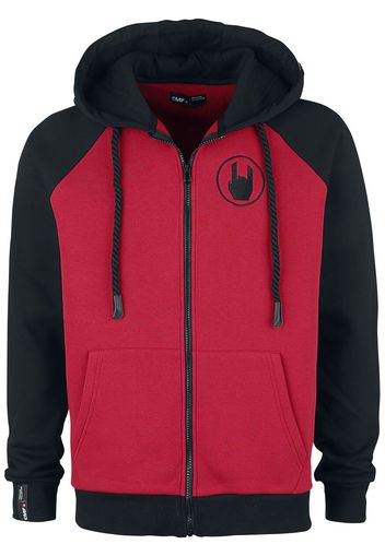 EMP Premium Collection - Red/Black Hooded Jacket with Raglan Sleeves - Felpa jogging - Uomo - rosso nero