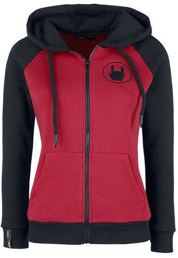 EMP Premium Collection - Red/Black Hooded Jacket with Raglan Sleeves - Felpa jogging - Donna - rosso nero