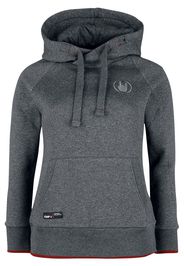 EMP Premium Collection - Dunkelgrauer Kapuzenpullover mit Rockhand - Felpa con cappuccio - Donna - grigio scuro