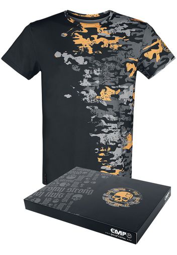 EMP Special Collection - Sport T-shirt with Camouflage Print - T-Shirt - Uomo - nero