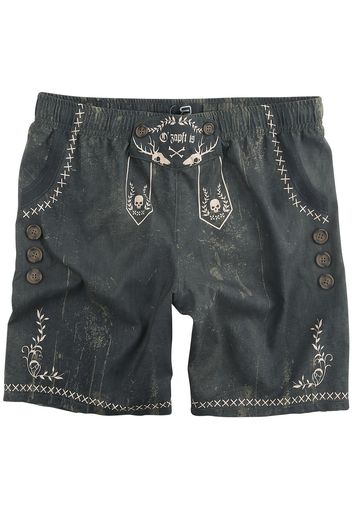 EMP Special Collection - Lederhosen-Style Grey Swimshorts - Bermuda - Uomo - grigio