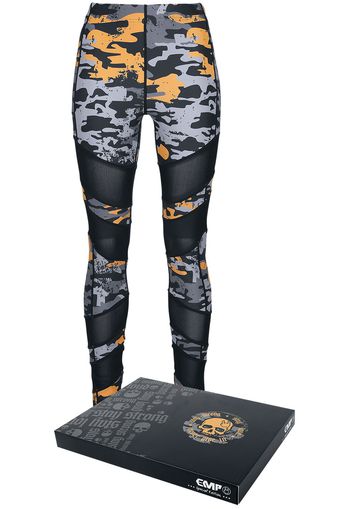 EMP Special Collection - Sport Leggings with All-Over Camouflage Print - Leggings - Donna - nero