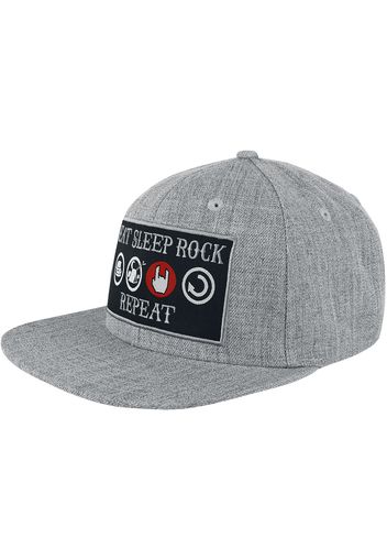 EMP Special Collection - Eat, sleep, rock and repeat baseball cap - Cappello - Uomo - grigio sport