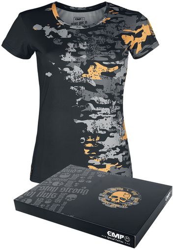 EMP Special Collection - Sport T-shirt with Camouflage Print - T-Shirt - Donna - nero