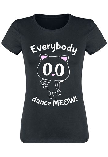 Everybody Dance Meow! -  - T-Shirt - Donna - nero