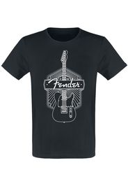 Fender - Monoline Guitar - T-Shirt - Uomo - nero