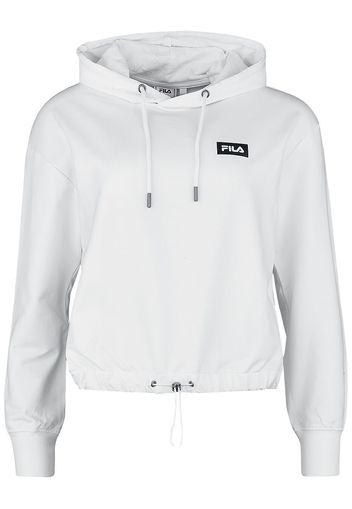 Fila - Burdur Cropped Hoodie - Felpa con cappuccio - Donna - bianco