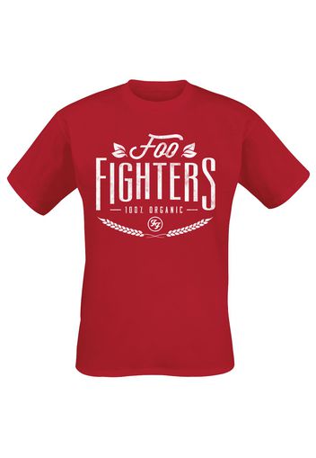 Foo Fighters - 100% Organic - T-Shirt - Uomo - rosso