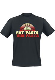 Food - Eat pasta - Run fasta - T-Shirt - Uomo - nero