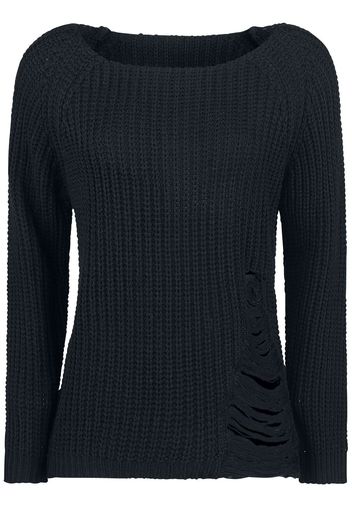 Forplay - Destroyed Sweater - Maglione - Donna - nero