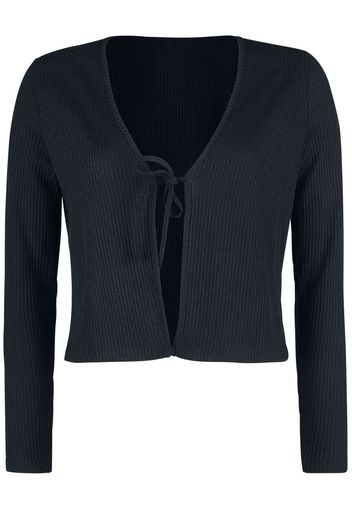 Forplay - Front Lace Cardigan - Cardigan - Donna - nero