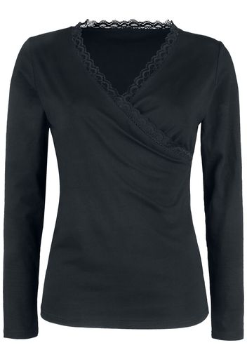 Forplay - Breanna - Maglia a maniche lunghe - Donna - nero