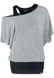 Forplay - Jean - T-Shirt - Donna - nero grigio