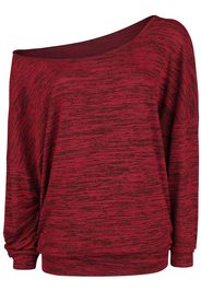 Forplay - Oversize Melange Wideneck Sweater - Maglione - Donna - bordeaux