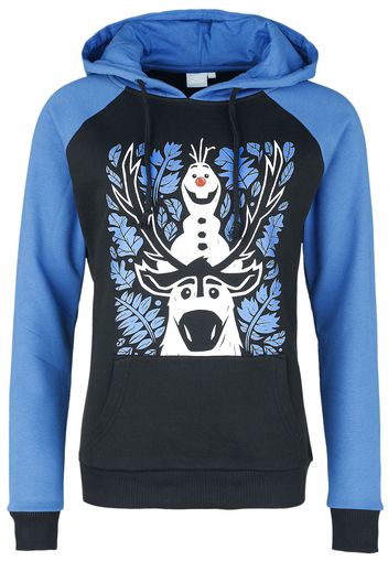 Frozen - Olaf and Sven - Felpa con cappuccio - Donna - nero blu