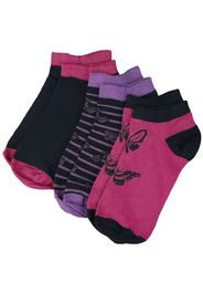 Full Volume by EMP - 3-Pack Socks with Butterflies - Calzini - Unisex - nero
