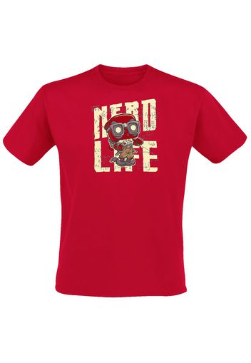 Funko - Marvel - Deadpool Nerd Life - T-Shirt - Unisex - rosso