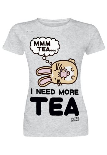 Fuzzballs - I Need More Tea - T-Shirt - Donna - grigio sport