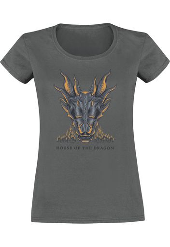 Game Of Thrones - House Of The Dragon - Illuminated - T-Shirt - Donna - grigio