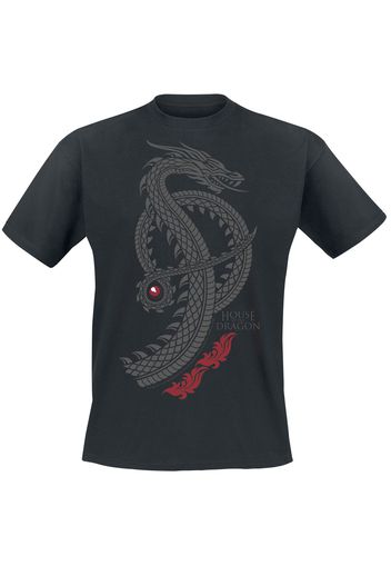 Game Of Thrones - House of the Dragon - Dragon logo - T-Shirt - Uomo - nero