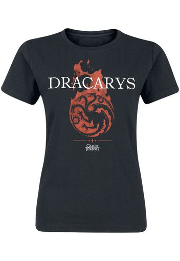 Game Of Thrones - Dracarys - T-Shirt - Donna - nero