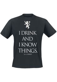 Game Of Thrones - I Drink And I Know Things - T-Shirt - Uomo - nero