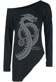 Game Of Thrones - House Of The Dragon - Fear The Dragon - Maglia Maniche Lunghe - Donna - nero