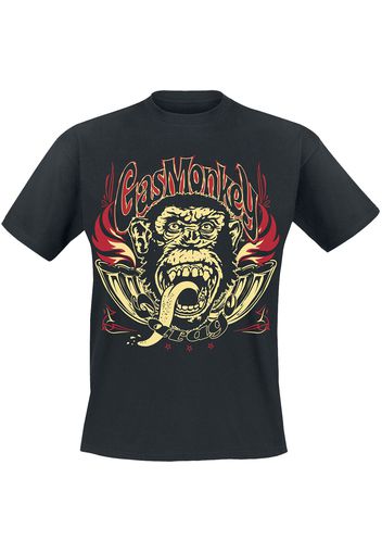 Gas Monkey Garage - Flamed exhaust - T-Shirt - Uomo - nero